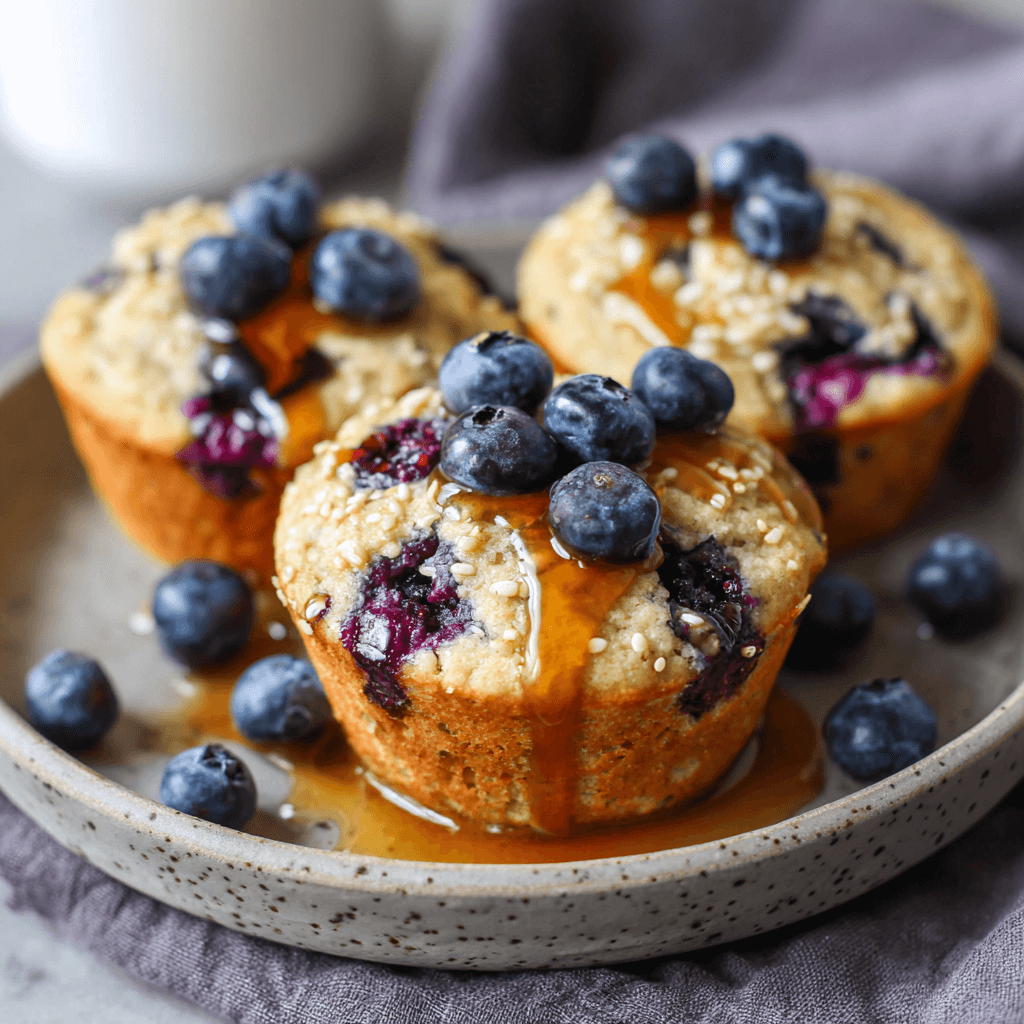 Healthy Greek Yogurt Blueberry Protein Muffins that Delight!