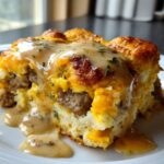 Biscuits and Gravy Breakfast Casserole