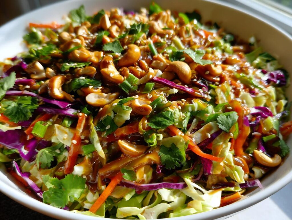 Cashew Crunch Salad with Sesame Dressing