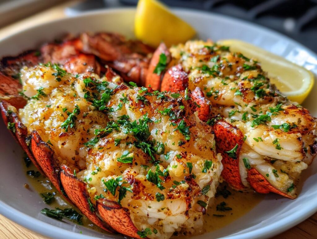 Easy Garlic Butter Poached Lobster Tails
