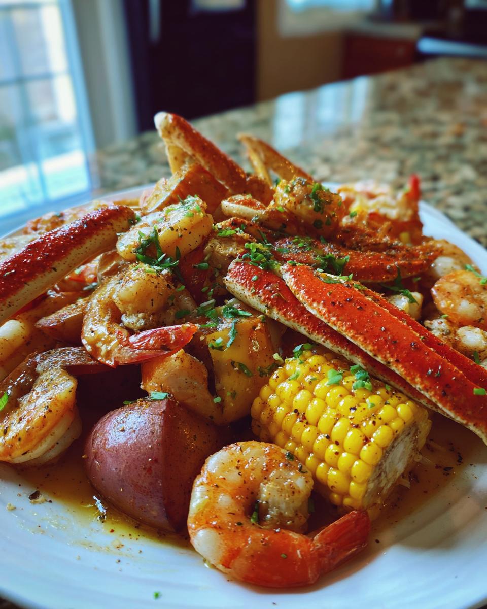 Homemade Cajun Seafood Boil Recipe with Spicy Garlic Butter - detail 1