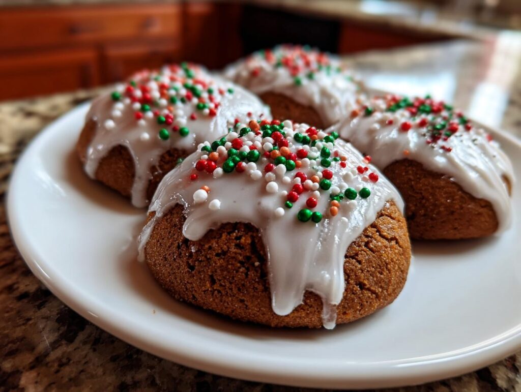 Soft Gingerbread Cookies with Maple Glaze